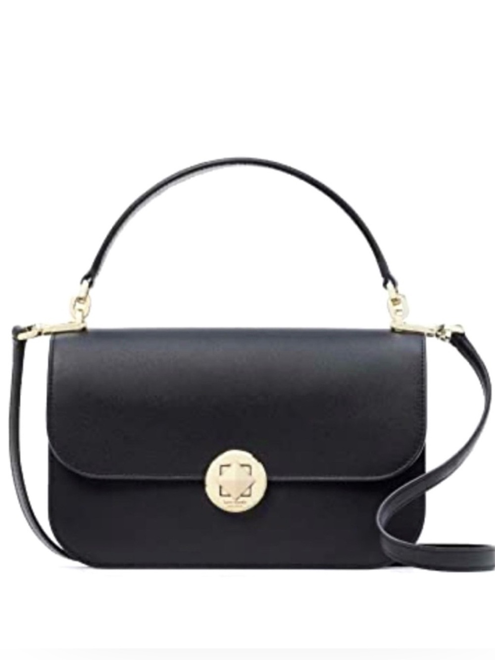 KATE SPADE ♠️ New York "Audrey" 🖤BLACK🖤 FLAP LEATHER CROSSBODY BAG💕LIKE NEW💕